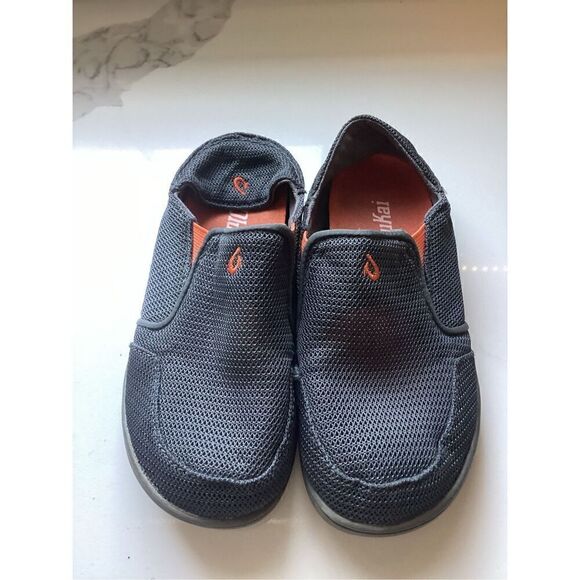 Olukai Boys Nohea Mesh Slip On Shoes Sz 13 Gray - Picture 2 of 7